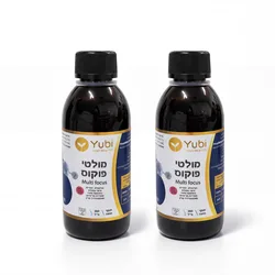 זוג ויטמין מולטי פוקוס בסירופ 250 מל' בקבוק גדול